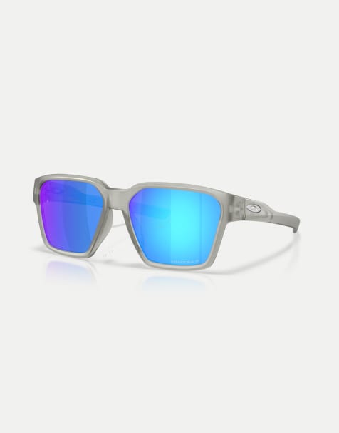 Oakley - Briza - Lunettes de soleil carrées à verres miroir polarisés bleus - Gris encre mat - view 1