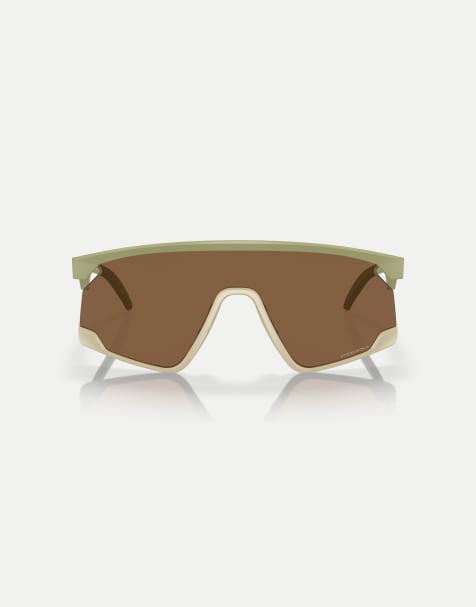 Oakley - BXTR - Lunettes de soleil masque à verres marron - Vert fougère mat - view 1