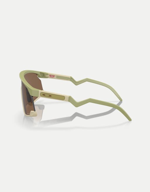 Oakley - BXTR - Lunettes de soleil masque à verres marron - Vert fougère mat, 2 de 3