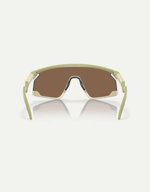 Oakley - BXTR - Lunettes de soleil masque à verres marron - Vert fougère mat, 3 de 3
