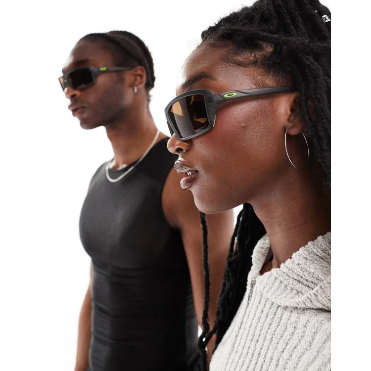 Oakley Cables Occhiali da sole rettangolari verdi con lenti marroni ASOS