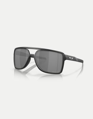 Castel - Lunettes de soleil rectangulaires  verres miroir gris polariss - mat - Oakley - Modalova