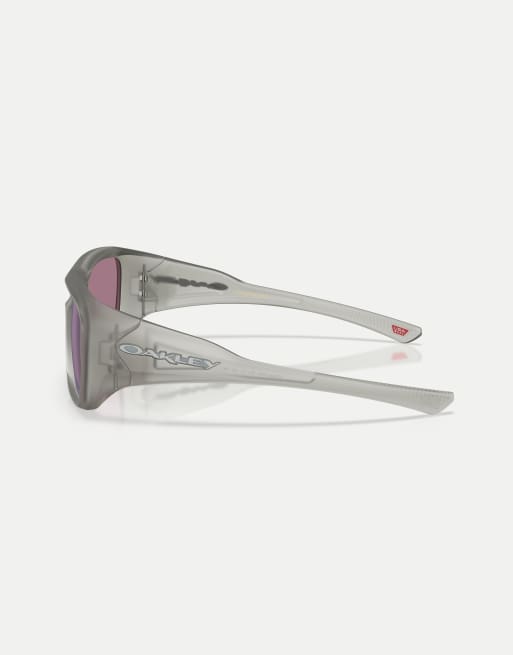 Oakley - Chaminade - Gafas de sol gris tinta mate rectangulares con lentes verdes efecto espejo, 3 de 3
