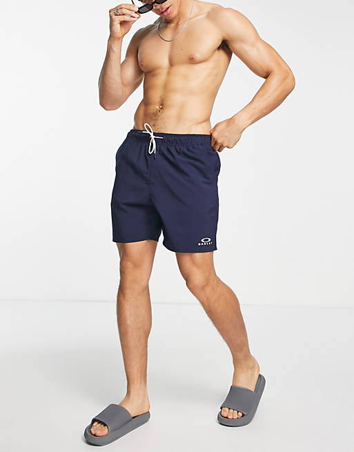 Oakley Clearlake 18inch volley swim shorts in navy | ASOS