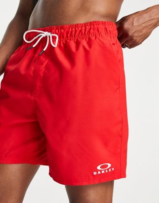 Oakley Clearlake 18inch volley swim shorts in red