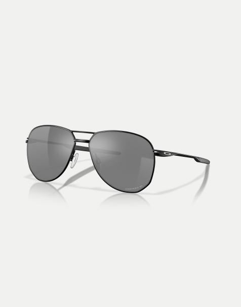Oakley – Contrail – Ovale, polarisierte Sonnenbrille in mattem Schwarz mit grauen verspiegelten Gläsern - view 1