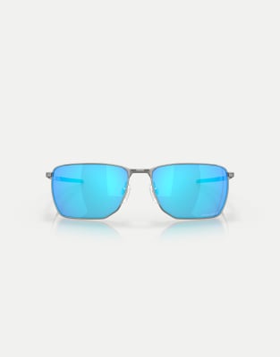 Ejector - Lunettes de soleil rectangulaires  verres bleus effet miroir - Chrom satin - Oakley - Modalova