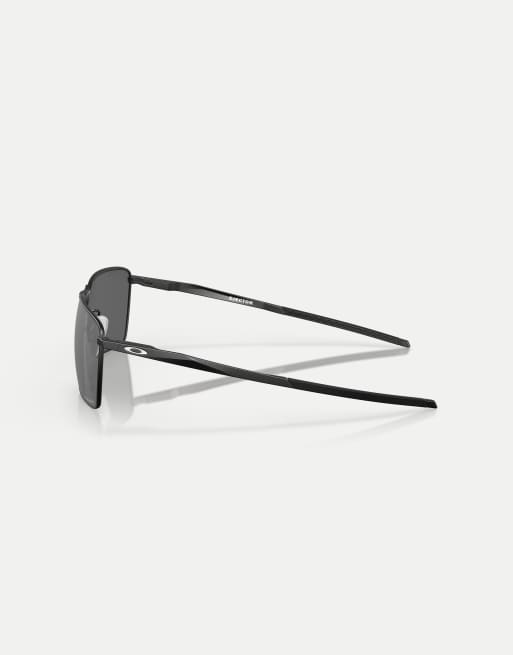 Oakley Ejector rectangle sunglasses with black mirrored lens in satin black, 3 of 3
