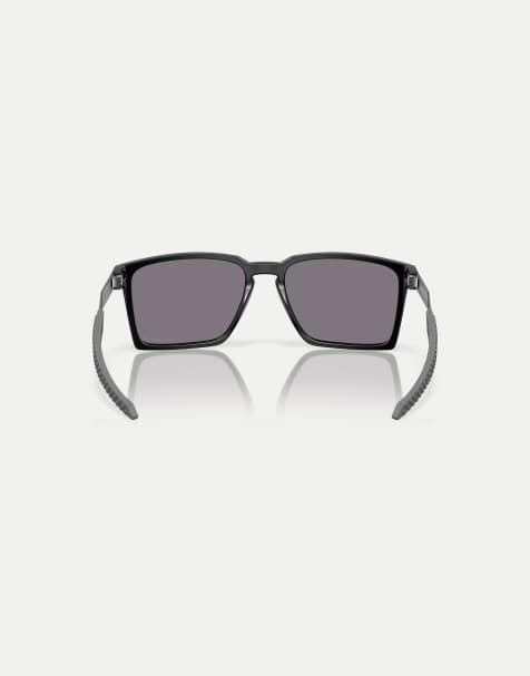 Oakley - Exchange Sun - Occhiali da sole polarizzati rettangolari neri satinati con lenti grigie - view 1