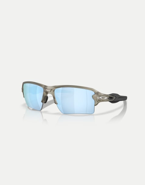 Oakley – Flak® 2.0 – Rechteckige, polarisierte XL-Sonnenbrille in mattem Tintengrau mit blau verspiegelten Gläsern - view 1
