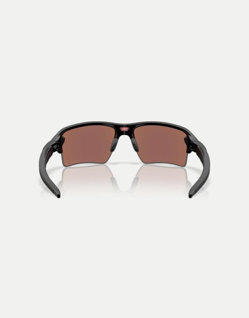 Oakley Flak® 2.0 xxl rectangle polarised sunglasses with blue mirrored lens in matte black, 2 of 4