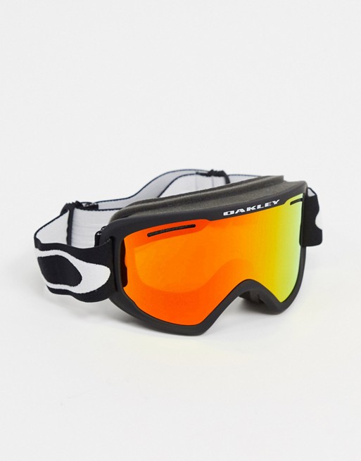 Oakley Frame 2.0 pro XM goggles in matte black with red/orange lens