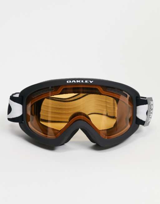 Oakley Frame 2.0 Pro XS goggles in matte black with orange and gray lens