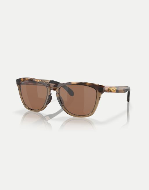Oakley - frogskins™ - Lunettes de soleil carrées polarisées à verres marron effet miroir - Marron écaille de tortue/marron fumée