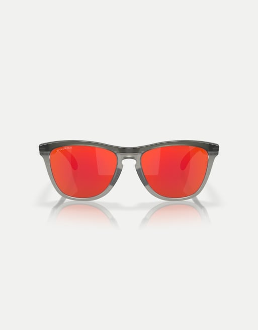 Oakley - Frogskins™ Range - Lunettes de soleil rondes à verres miroir orange - Gris mat fumé/gris encre