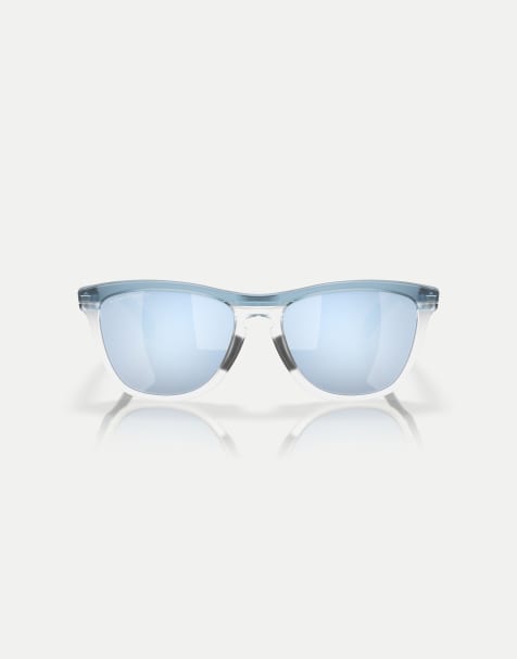 Oakley - Frogskins™ Range - Lunettes de soleil rondes à verres miroir polarisés bleus - Taupe délavé transparent - view 1