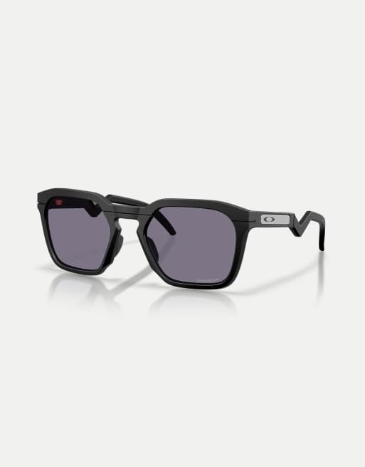 Oakley - Gafas de sol negro mate cuadradas con lentes grises HSTN SQ, 2 de 4