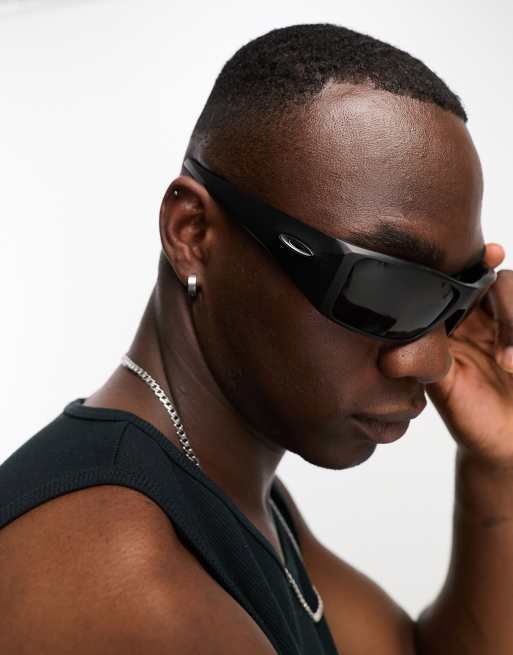 Oakley Heliosta Lunettes de soleil rectangulaires Noir ASOS