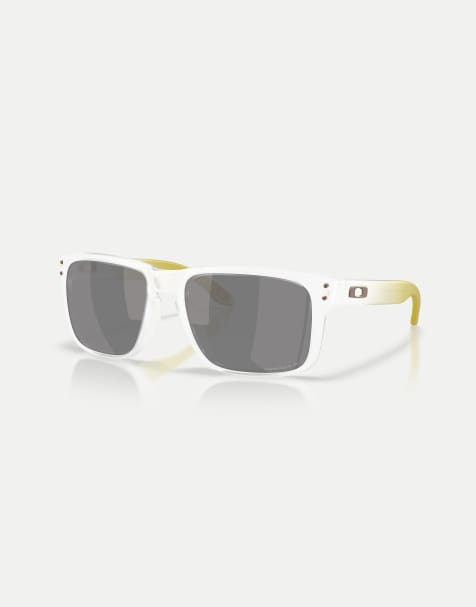 Oakley - Holbrook™ Limitless Collection - Gafas de sol transparentes mate cuadradas con lentes negras efecto espejo polarizadas - view 1