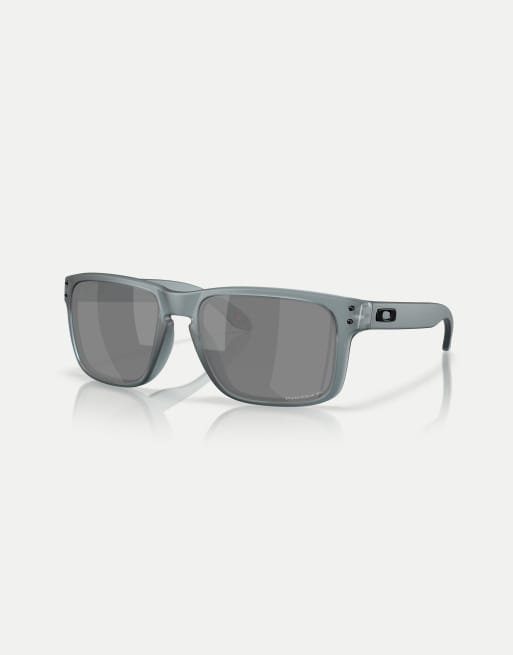 Oakley Holbrook™ square polarised sunglasses with black mirrored lens in matte crystal black, 3 of 4