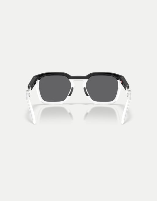 Oakley - Hstn - Lunettes de soleil carrées avec verres noirs polarisés réfléchissants - Noir mat, 3 de 4