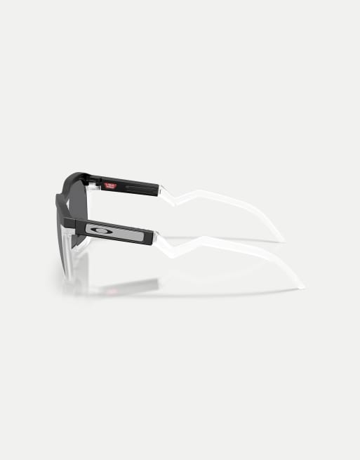 Oakley - Hstn - Lunettes de soleil carrées avec verres noirs polarisés réfléchissants - Noir mat, 4 de 4