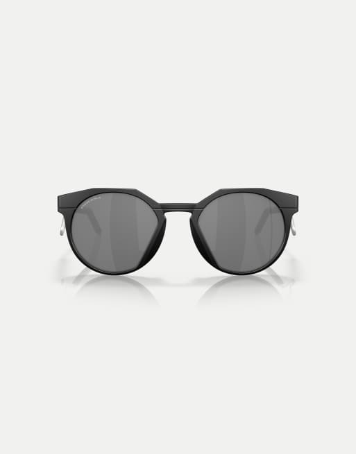 Oakley - Hstn - Occhiali da sole rotondi in metallo nero opaco con lenti grigie specchiate