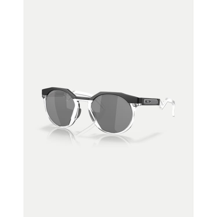 Oakley Hstn Occhiali da sole rotondi polarizzati color nero opaco con lenti grigie a specchio ASOS