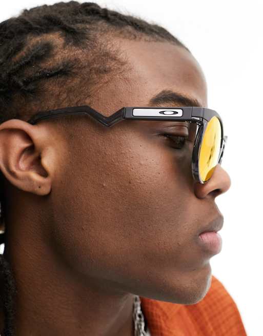 Oakley - HSTN - Sorte runde solbriller med orange spejlglas , 4 af 4