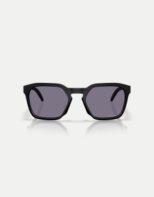 Oakley - Hstn Sq - Lunettes de soleil carrées à verres gris - Noir mat