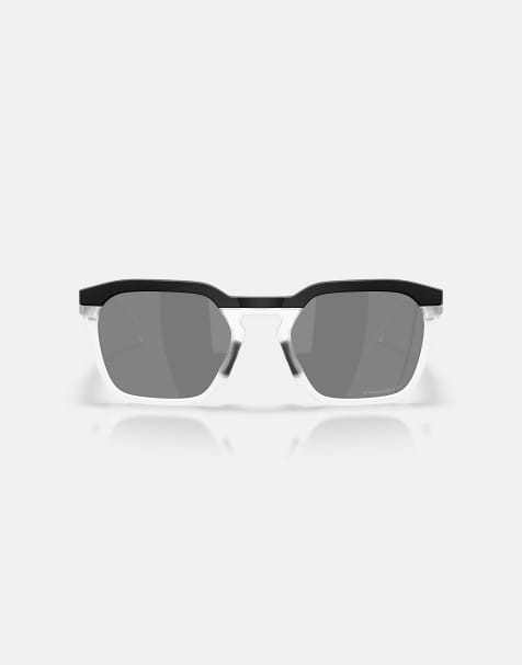 Oakley Hstn sq square polarised sunglasses with black mirrored lens in matte black - view 1