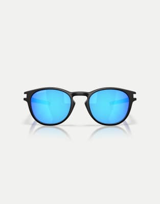 Latch - Fathom Collection - Lunettes de soleil rondes en mtal avec verres bleus effet miroir - mat - Oakley - Modalova
