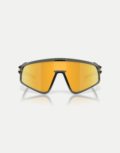 Oakley Latch™ lunettes de soleil masque à panneaux avec verres miroir doré, gris fumé - view 1