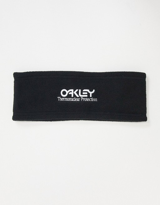 Oakley logo sherpa ski headband in black