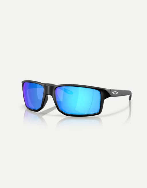 Oakley lunettes de soleil rectangulaires XL avec verres miroir bleus en noir mat, 3 de 4