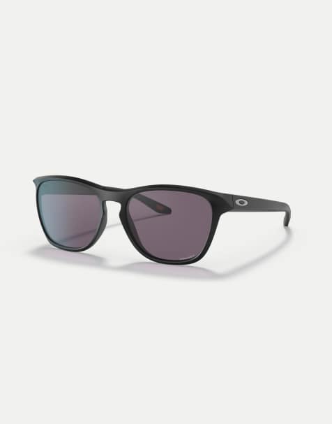 Oakley - Manorburn - Lunettes de soleil carrées à verres gris - Noir mat - view 1