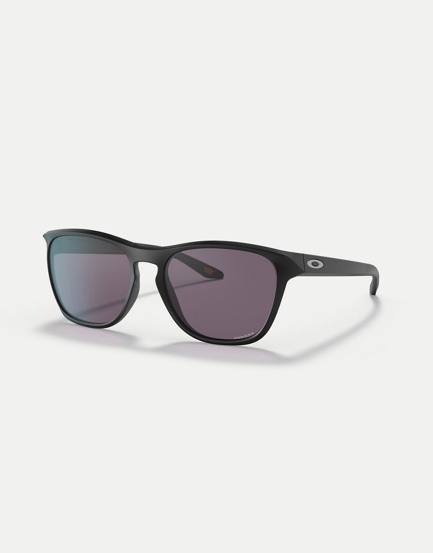 Oakley manorburn square sunglasses in black with grey lens in matte black