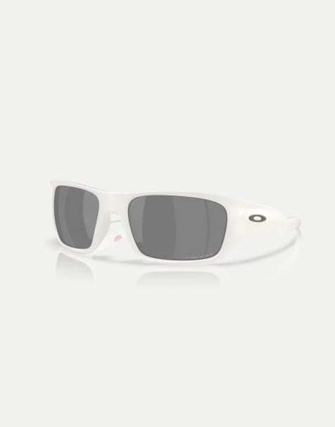 Oakley - Masseter - Lunettes de soleil rectangulaires à verres réfléchissants gris - Blanc vapeur mat - view 1