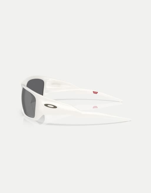 Oakley - Masseter - Lunettes de soleil rectangulaires à verres réfléchissants gris - Blanc vapeur mat, 2 de 3