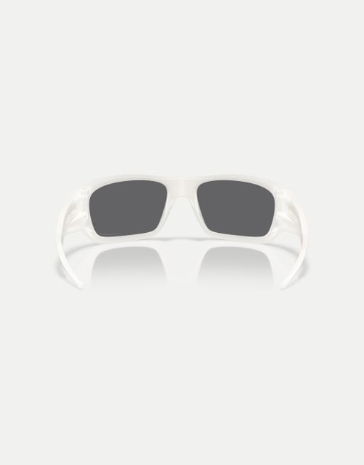 Oakley - Masseter - Lunettes de soleil rectangulaires à verres réfléchissants gris - Blanc vapeur mat, 3 de 3