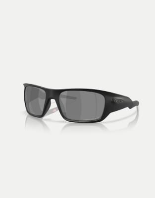 Oakley - Masseter - Lunettes de soleil rectangulaires à verres réfléchissants polarisés noirs - Noir mat