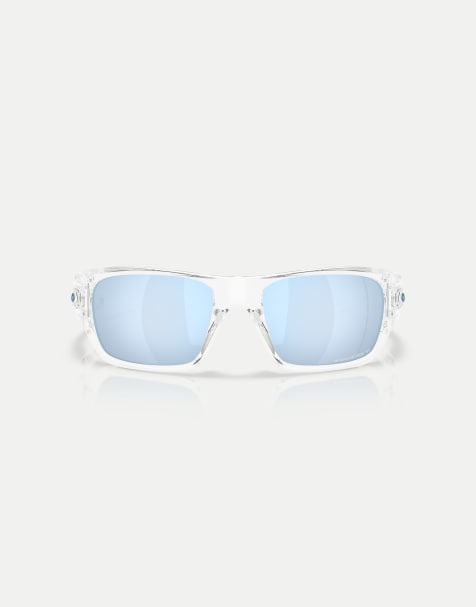Oakley – Masseter – Rechteckige, polarisierte Sonnenbrille in Poliert-Transparent mit schwarz verspiegelten Gläsern - view 1