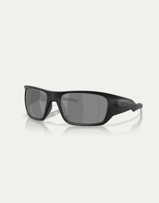 Oakley Masseter rectangle polarised sunglasses with black mirrored lens in matte black, 3 of 4