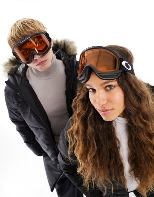 Oakley o-frame 2.0 ski goggles in black and orange  - ASOS Price Checker