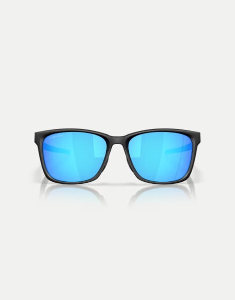 Oakley - Paracord - Occhiali da sole squadrati nero opaco con lenti specchiate blu - view 1