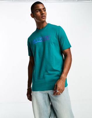 Oakley Pine Hill multi faded logo t-shirt in green | ASOS