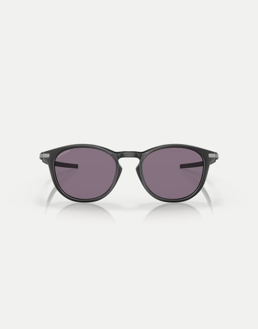 Oakley – Pitchman™ – Runde Sonnenbrille in Satinschwarz mit grauen Gläsern, 2 von 3