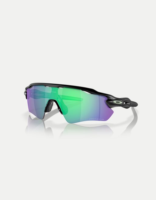 Oakley - Radar® EV Path® - Matte sorte shield-solbriller med grønne polariserede spejlglas