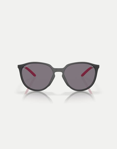 Oakley - Sielo - Lunettes de soleil rondes avec verres gris polarisés - Noir encre mat - view 1