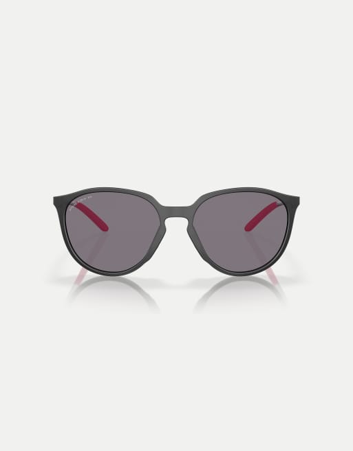 Oakley - Sielo - Occhiali da sole rotondi nero inchiostro opaco con lenti grigie polarizzate